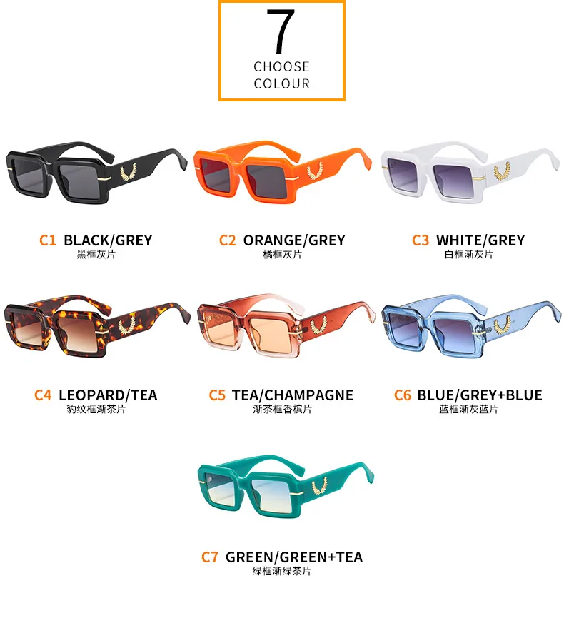 Summer New Box Men's And Women's Sunglasses Fashion Retro Gorgeous Color  Internet Red Sunglasses 9517 display picture 5