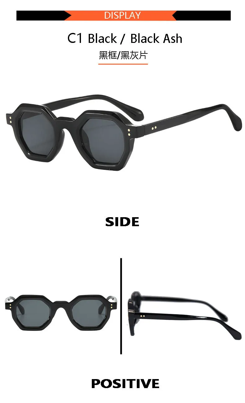 New  Polygon Sunglasses Trembles With Outdoor Riding Concave Sunglasses T22133 display picture 7
