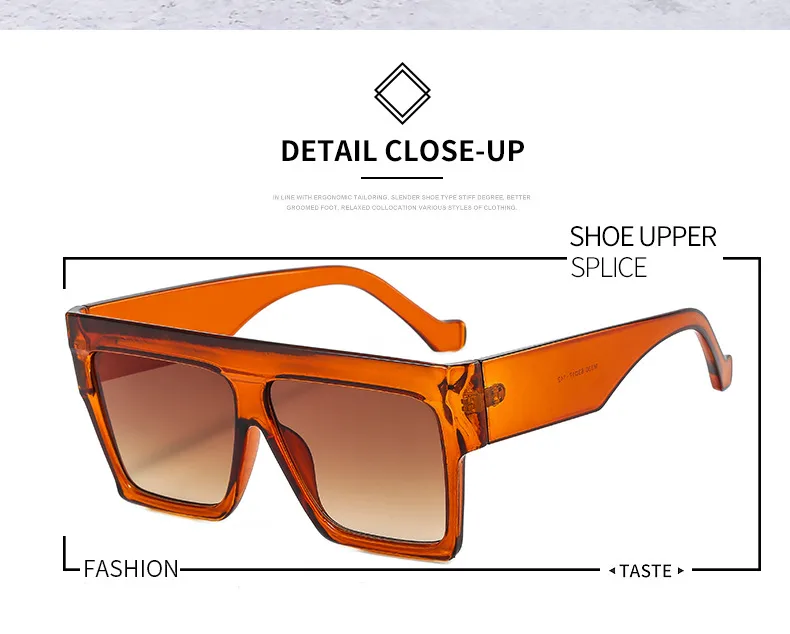 Europe And The United States New Large Frame Men's And Women's Sunglasses  Color Matching Striped Sunglasses Fashion Sunglasses M330 display picture 2
