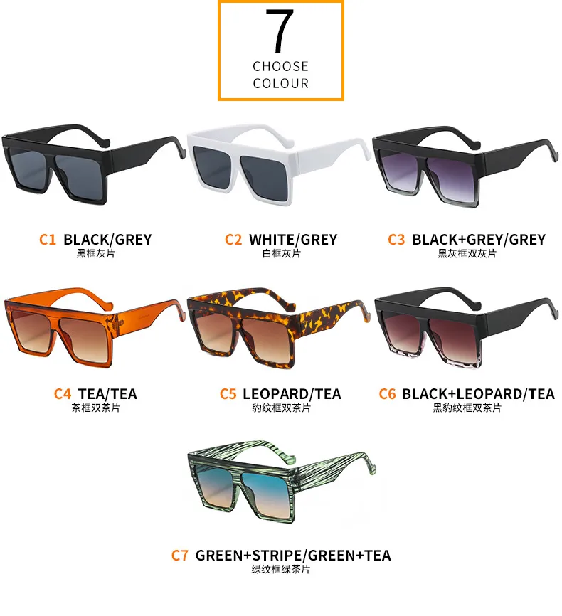 Europe And The United States New Large Frame Men's And Women's Sunglasses  Color Matching Striped Sunglasses Fashion Sunglasses M330 display picture 5