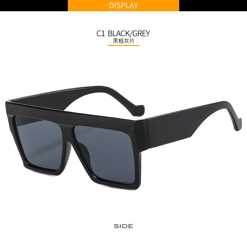 Europe And The United States New Large Frame Men's And Women's Sunglasses  Color Matching Striped Sunglasses Fashion Sunglasses M330 display picture 6