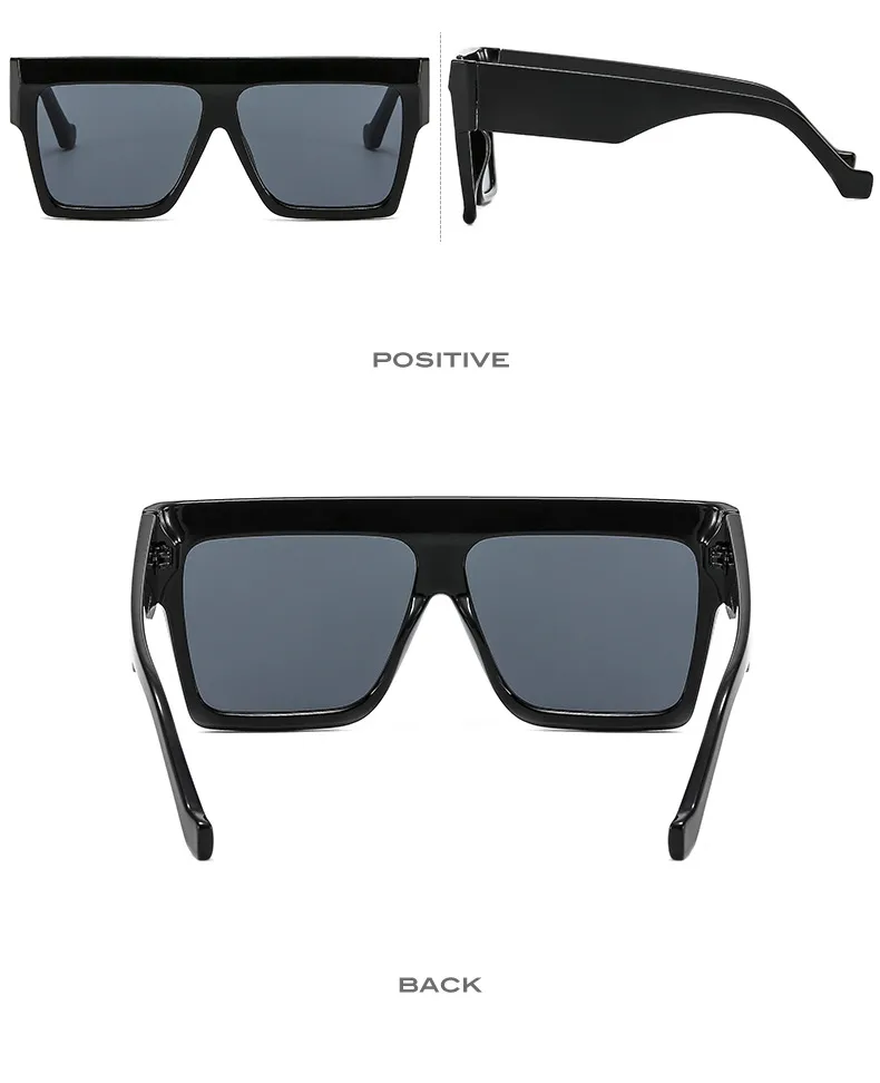 Europe And The United States New Large Frame Men's And Women's Sunglasses  Color Matching Striped Sunglasses Fashion Sunglasses M330 display picture 7
