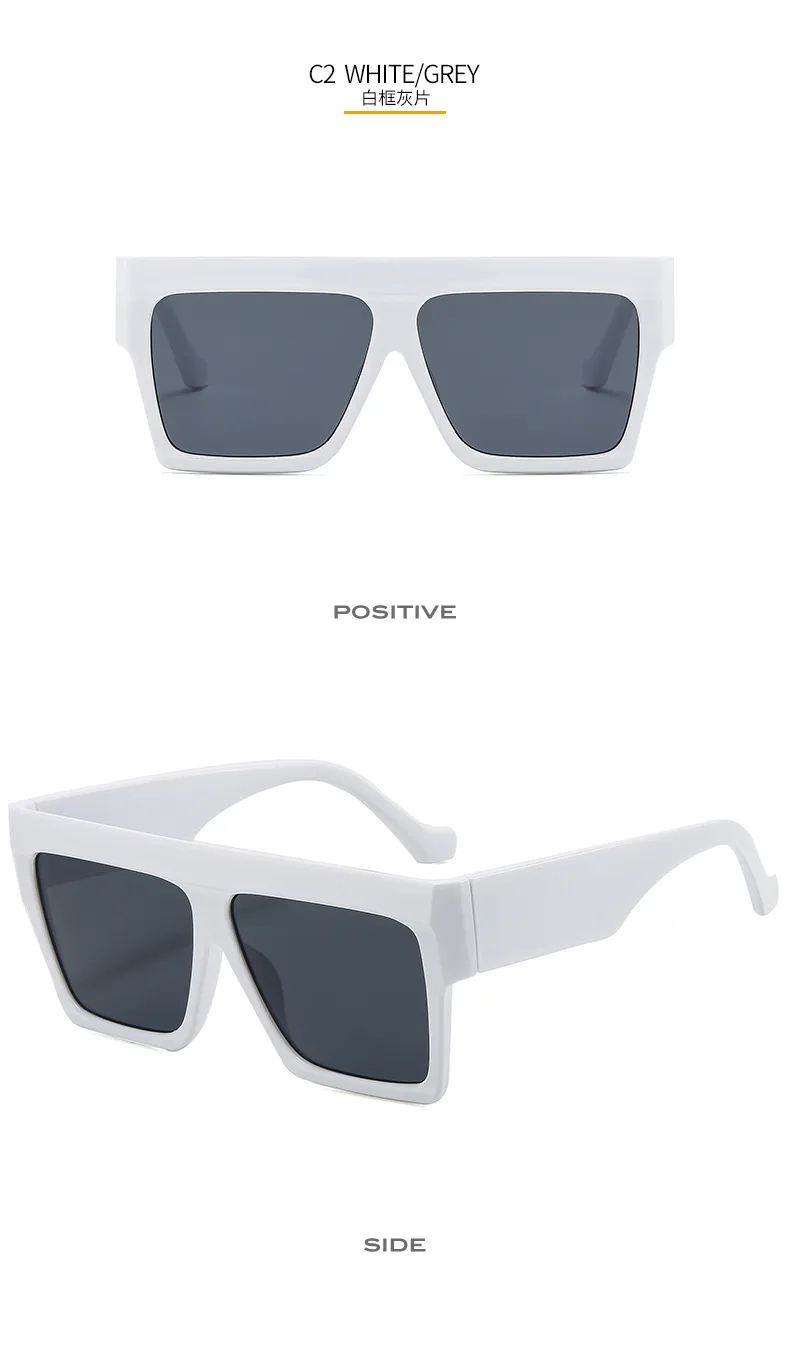 Europe And The United States New Large Frame Men's And Women's Sunglasses  Color Matching Striped Sunglasses Fashion Sunglasses M330 display picture 8