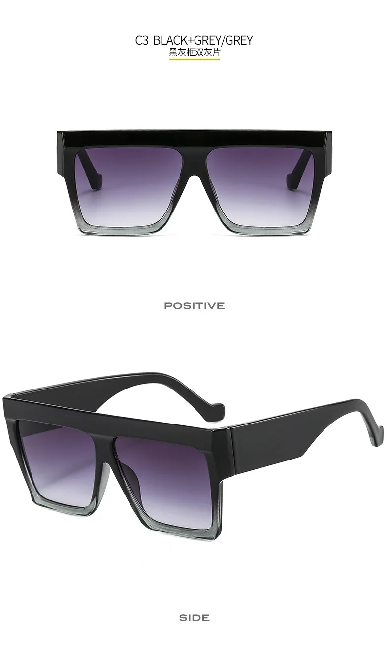 Europe And The United States New Large Frame Men's And Women's Sunglasses  Color Matching Striped Sunglasses Fashion Sunglasses M330 display picture 9