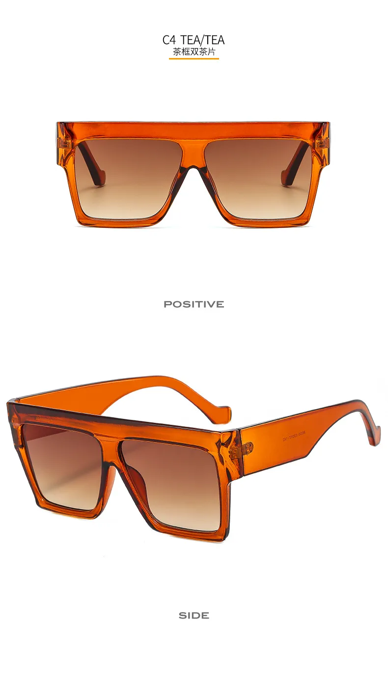 Europe And The United States New Large Frame Men's And Women's Sunglasses  Color Matching Striped Sunglasses Fashion Sunglasses M330 display picture 10