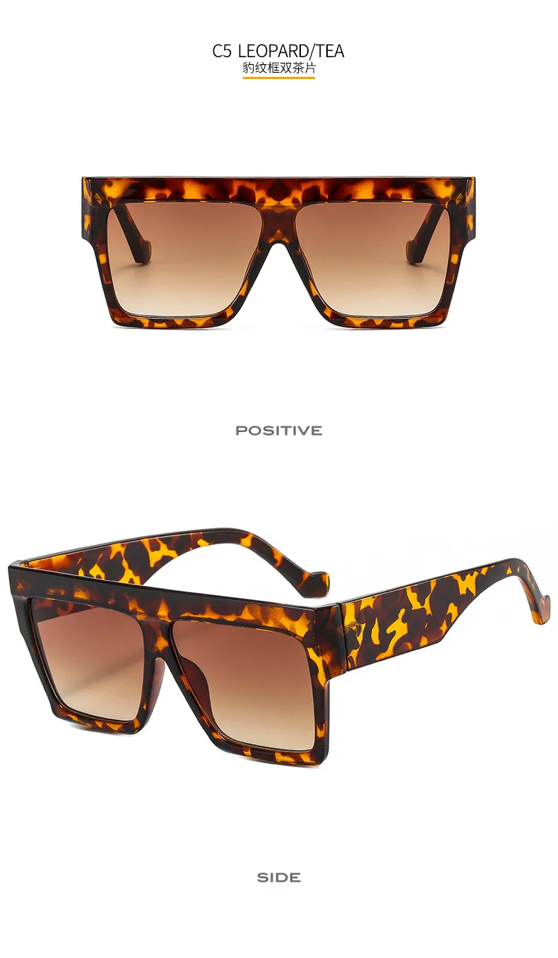 Europe And The United States New Large Frame Men's And Women's Sunglasses  Color Matching Striped Sunglasses Fashion Sunglasses M330 display picture 11