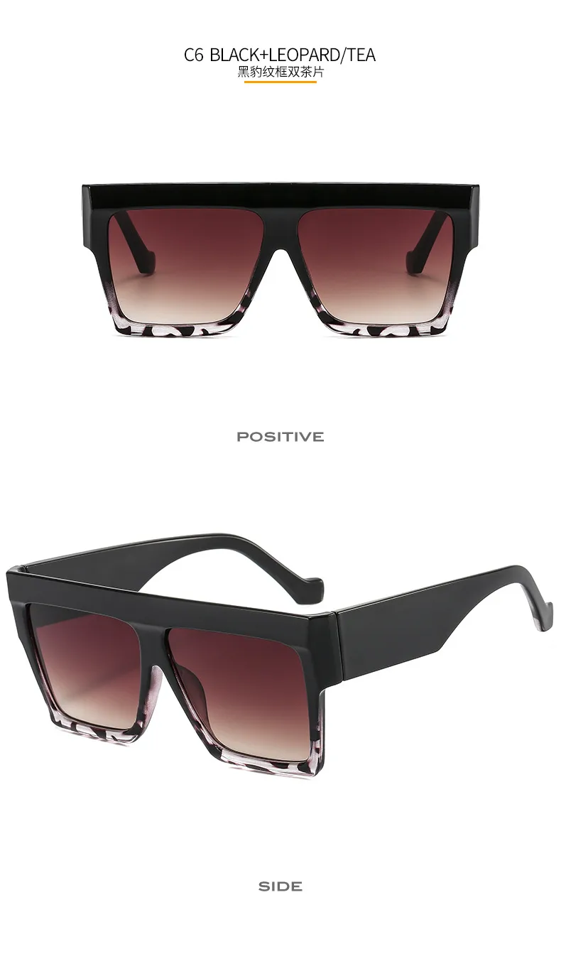 Europe And The United States New Large Frame Men's And Women's Sunglasses  Color Matching Striped Sunglasses Fashion Sunglasses M330 display picture 12