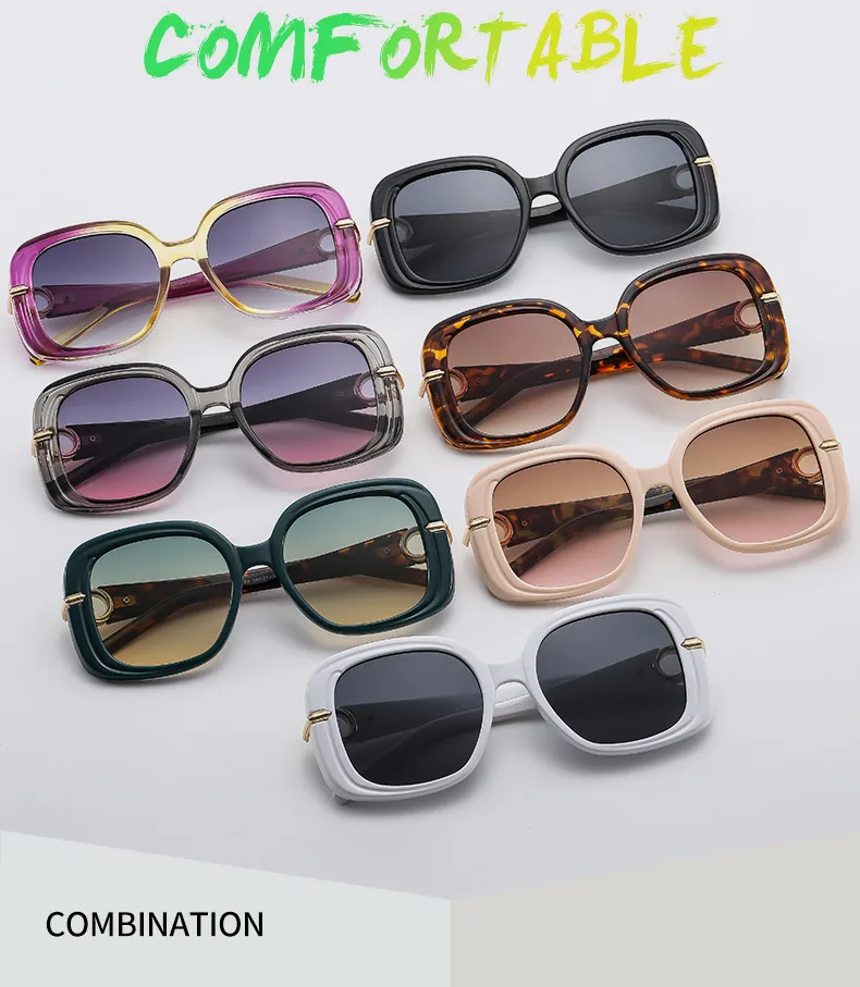 Fashion Square Women's Sunglasses  Personality Temperament Modern Sunglasses Driving Sun Protection Glasses M6164 display picture 3