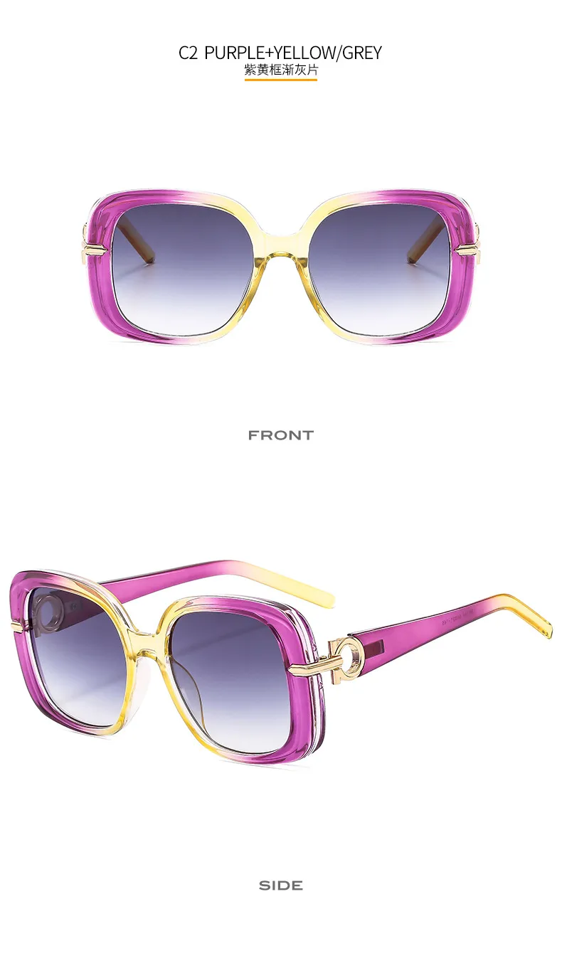 Fashion Square Women's Sunglasses  Personality Temperament Modern Sunglasses Driving Sun Protection Glasses M6164 display picture 8