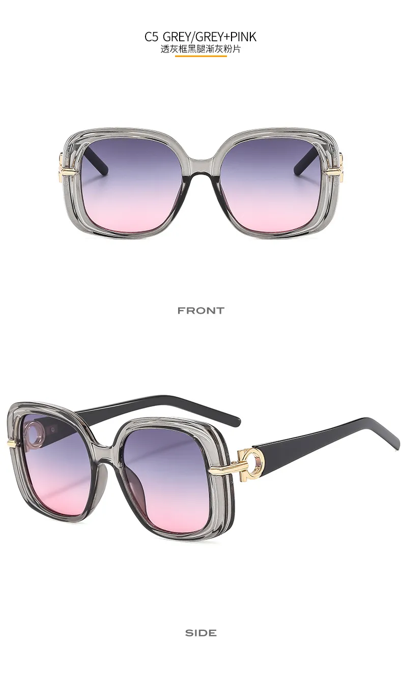 Fashion Square Women's Sunglasses  Personality Temperament Modern Sunglasses Driving Sun Protection Glasses M6164 display picture 11