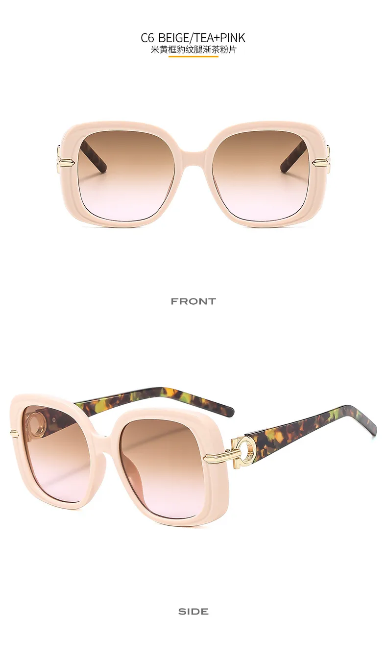 Fashion Square Women's Sunglasses  Personality Temperament Modern Sunglasses Driving Sun Protection Glasses M6164 display picture 12