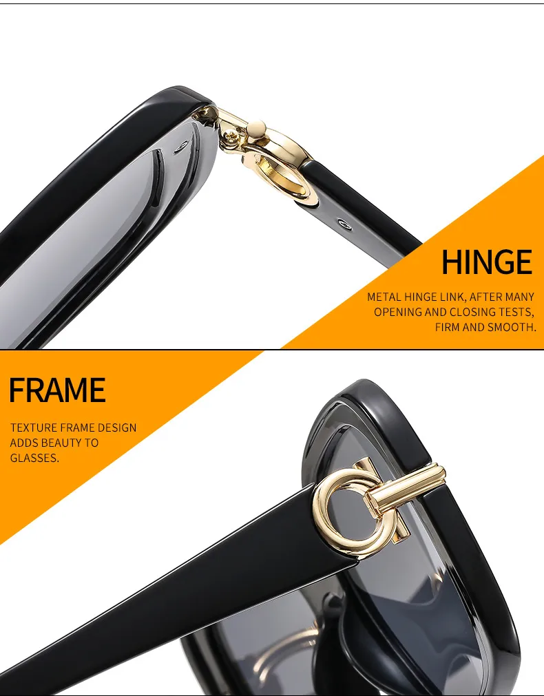Fashion Square Women's Sunglasses  Personality Temperament Modern Sunglasses Driving Sun Protection Glasses M6164 display picture 14