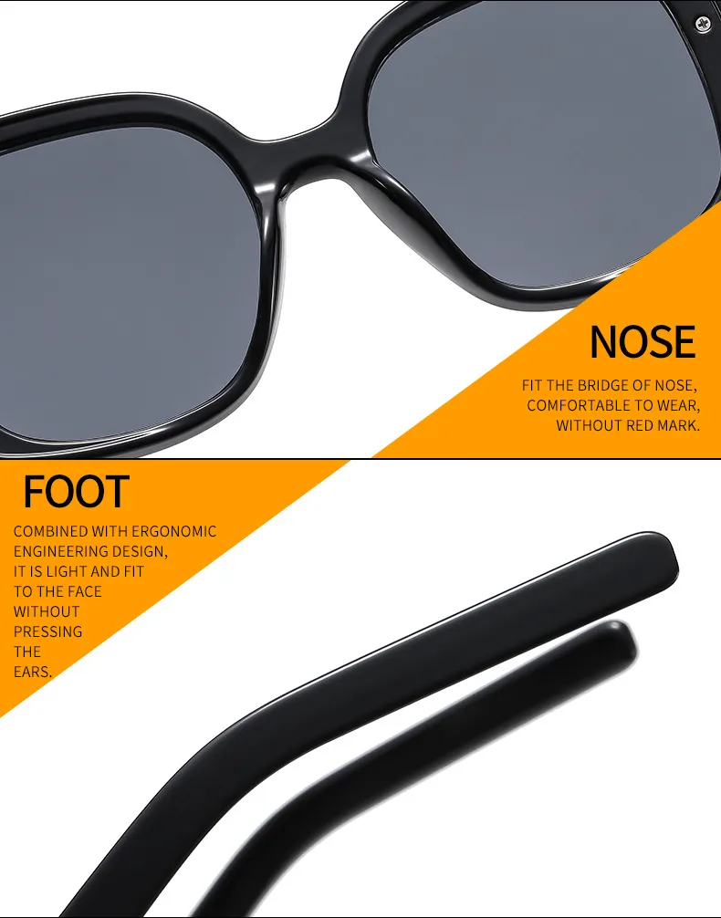 Fashion Square Women's Sunglasses  Personality Temperament Modern Sunglasses Driving Sun Protection Glasses M6164 display picture 15