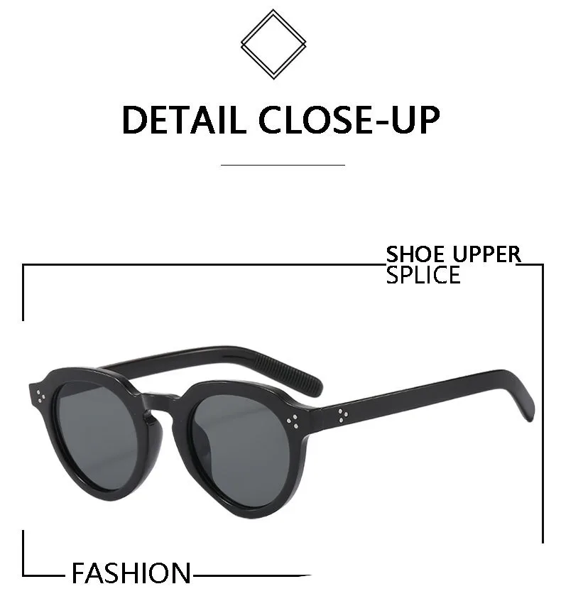 New Retro Simple Oval Casual Men's And Women's Rice Nail Sunglasses Small Frame Gradient Color Matching Sunglasses T22124 display picture 2