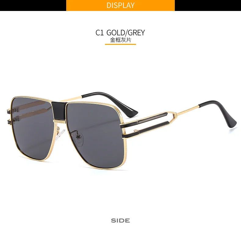 New Frame Metal Color Sunglasses Men's And Women's All-match Elegant Trendy Sunglasses  Ins Glasses M510 display picture 6