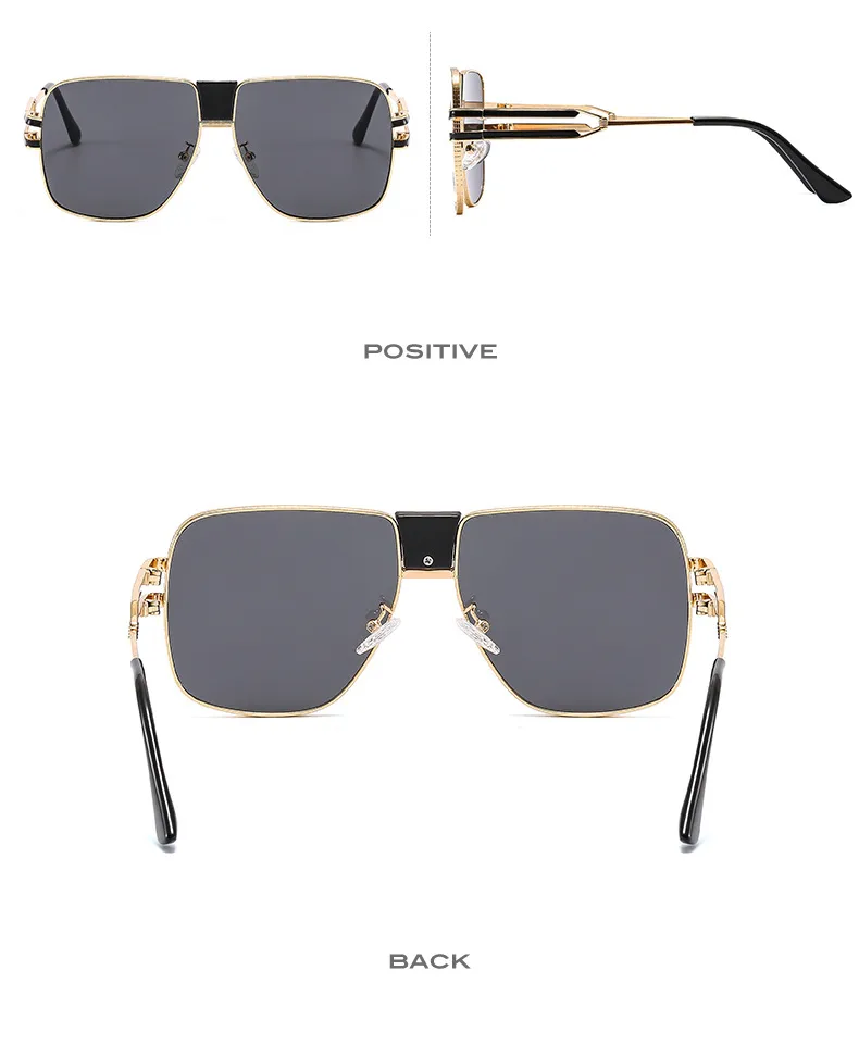 New Frame Metal Color Sunglasses Men's And Women's All-match Elegant Trendy Sunglasses  Ins Glasses M510 display picture 7