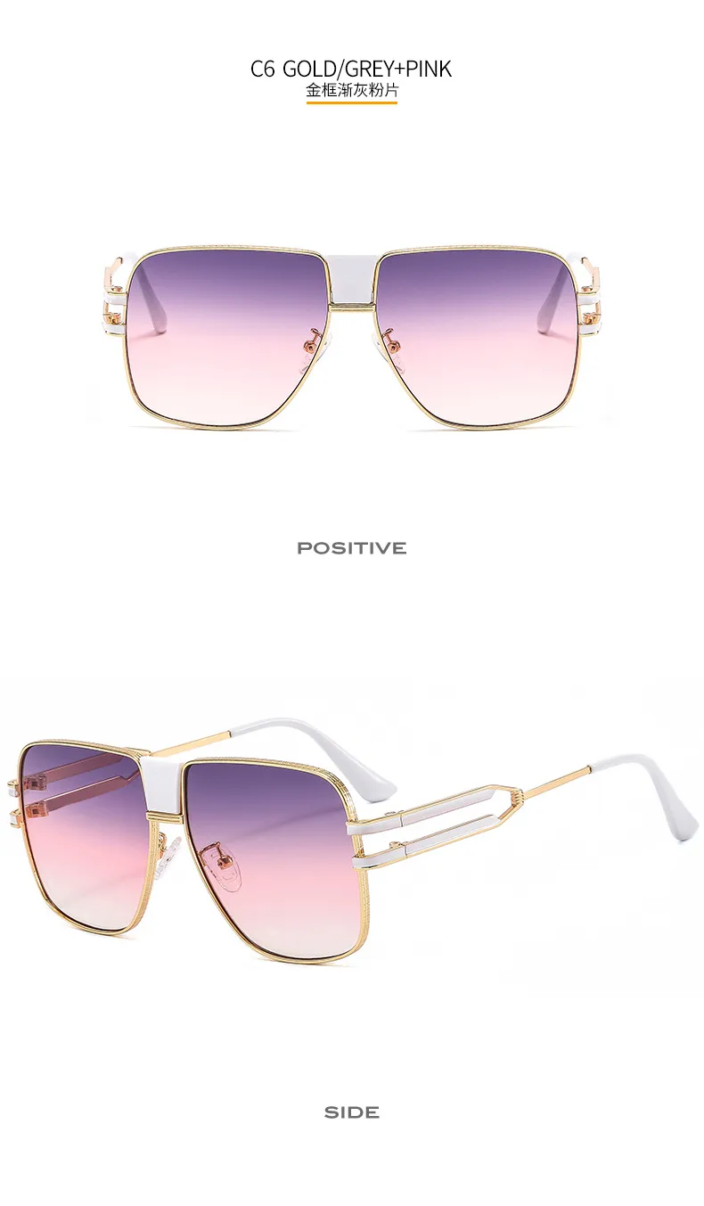 New Frame Metal Color Sunglasses Men's And Women's All-match Elegant Trendy Sunglasses  Ins Glasses M510 display picture 12