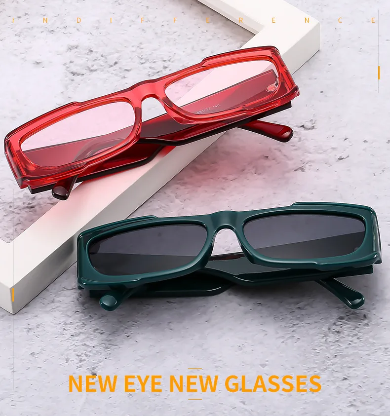 Colorful Set Gorgeous Sunglasses Men And Women Hip Hop Small Frame  Sunglasses Fashion Wear Glasses M6113 display picture 1