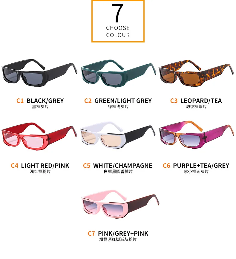 Colorful Set Gorgeous Sunglasses Men And Women Hip Hop Small Frame  Sunglasses Fashion Wear Glasses M6113 display picture 6