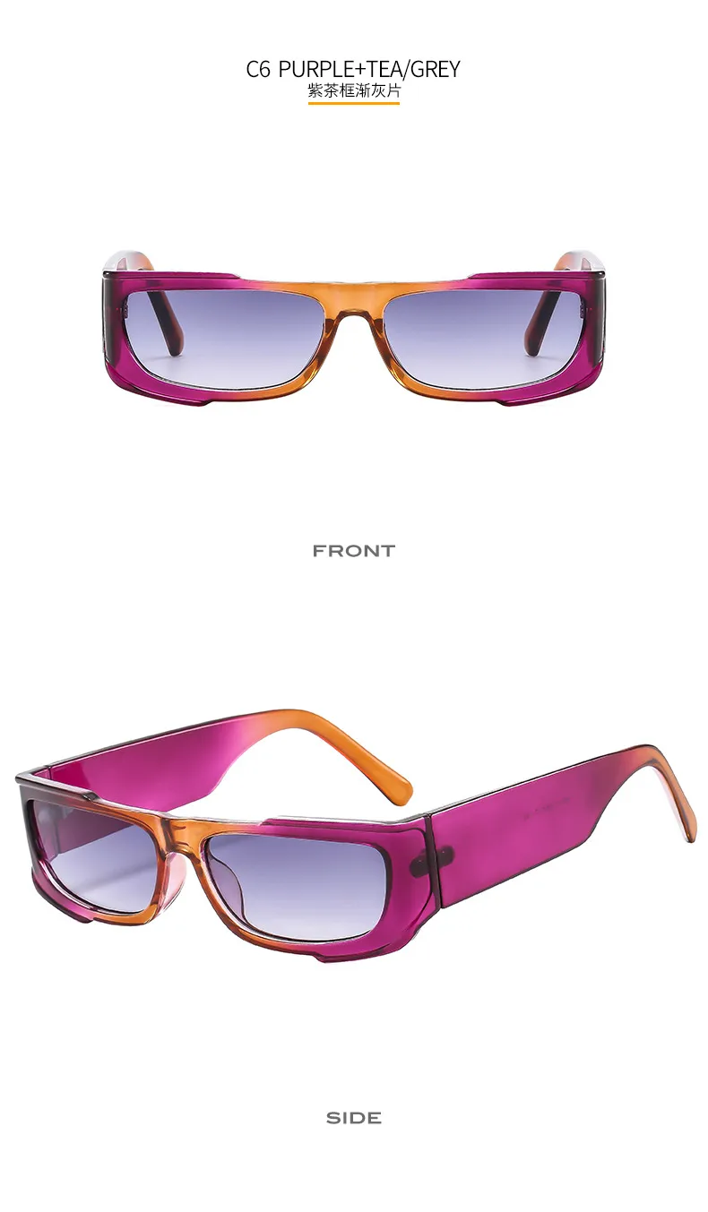 Colorful Set Gorgeous Sunglasses Men And Women Hip Hop Small Frame  Sunglasses Fashion Wear Glasses M6113 display picture 14