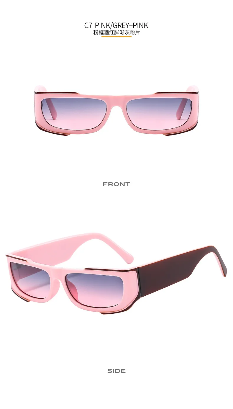 Colorful Set Gorgeous Sunglasses Men And Women Hip Hop Small Frame  Sunglasses Fashion Wear Glasses M6113 display picture 15