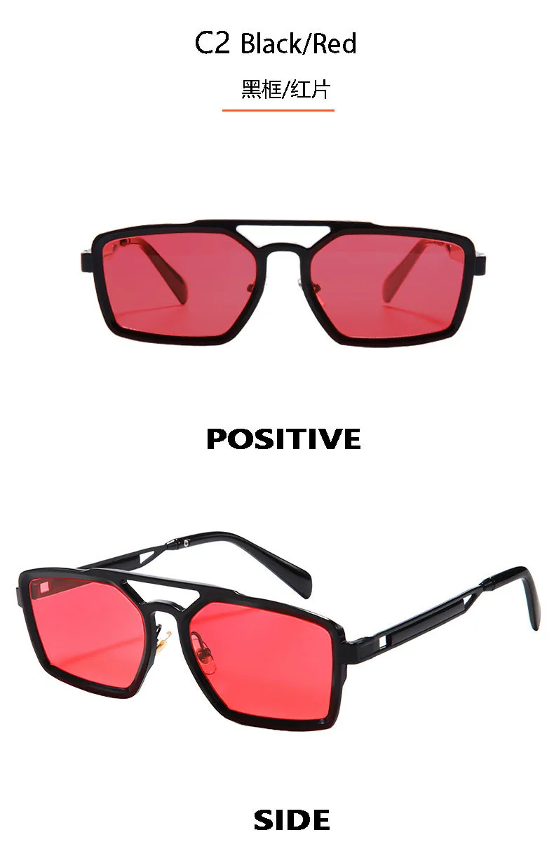 New   High-grade Metal Fashion Sunglasses Double Beam Retro Men's Outdoor Riding Sunglasses T22141 display picture 9