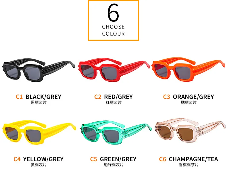 Personalized Box Sunglasses Summer New Cyber Celebrity Fashion Sunglasses Corrugated Hip Hop Sunglasses 2206 display picture 5