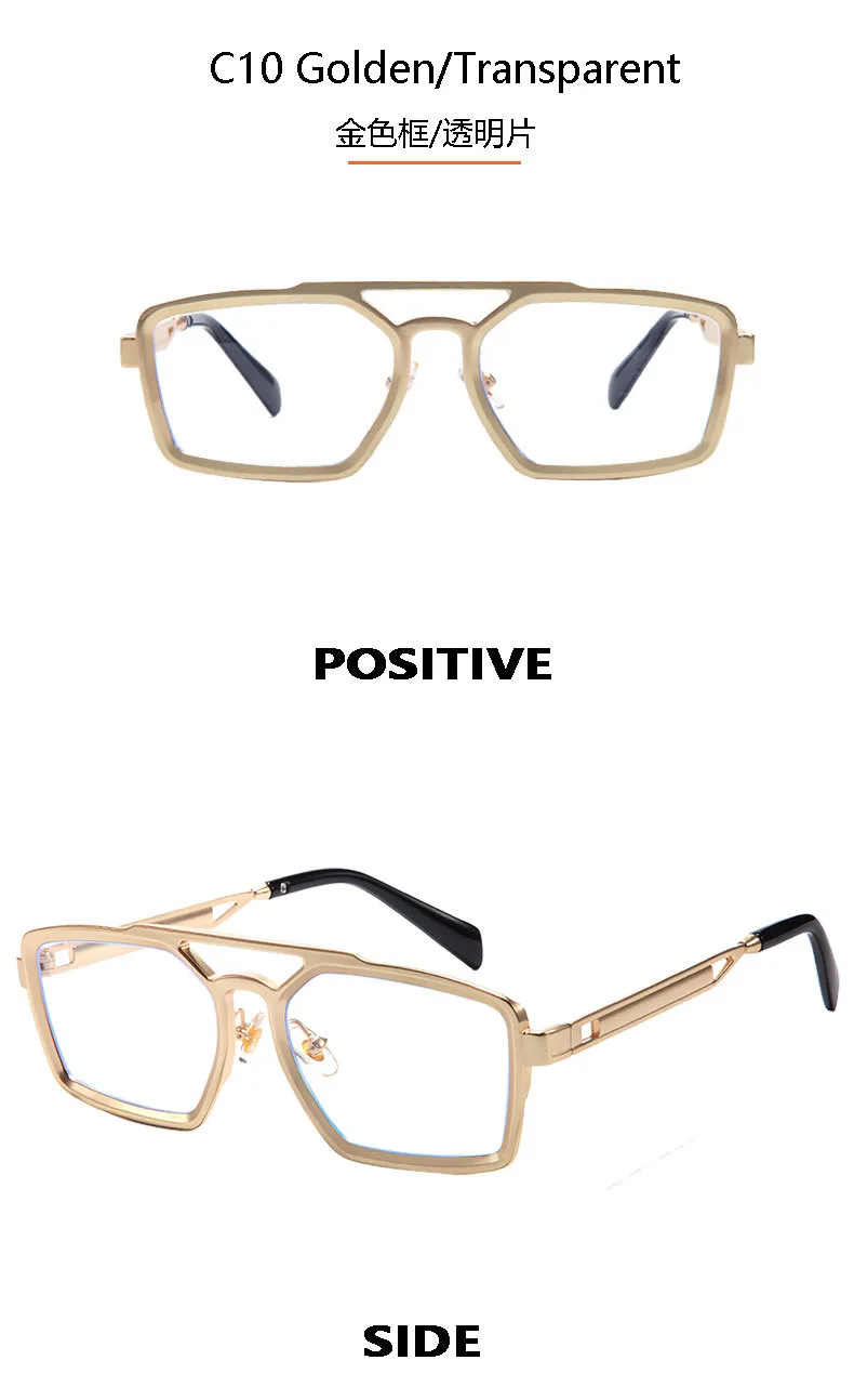 New   High-grade Metal Fashion Sunglasses Double Beam Retro Men's Outdoor Riding Sunglasses T22141 display picture 17