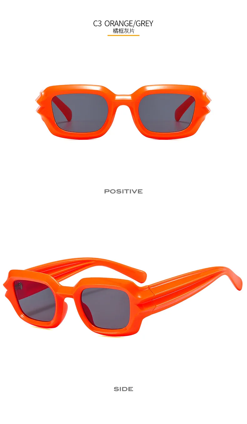 Personalized Box Sunglasses Summer New Cyber Celebrity Fashion Sunglasses Corrugated Hip Hop Sunglasses 2206 display picture 9