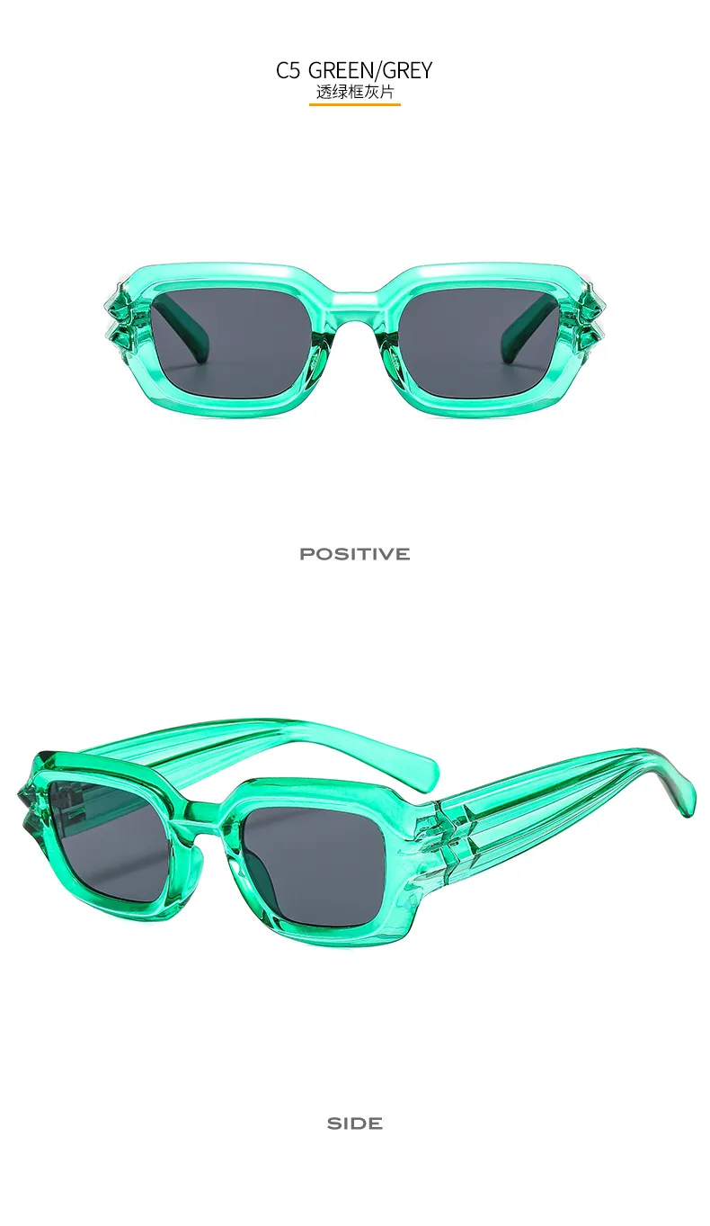 Personalized Box Sunglasses Summer New Cyber Celebrity Fashion Sunglasses Corrugated Hip Hop Sunglasses 2206 display picture 11