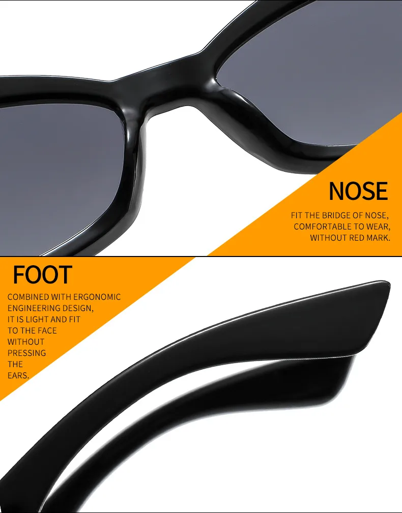 Fashion Personality Trendy Small Frame Sunglasses Lightning Decorative Vintage Glasses Irregular Dazzling Color Men's And Women's  Sunglasses display picture 15