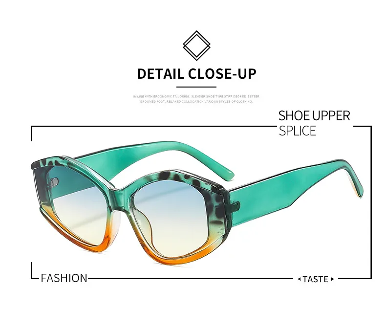 New Irregular  Color Matching Modern Sunglasses Fashion Design Women Sunglasses 5641 display picture 2