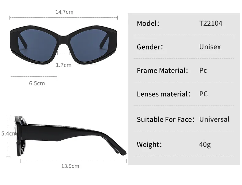 New Irregular  Color Matching Modern Sunglasses Fashion Design Women Sunglasses 5641 display picture 5