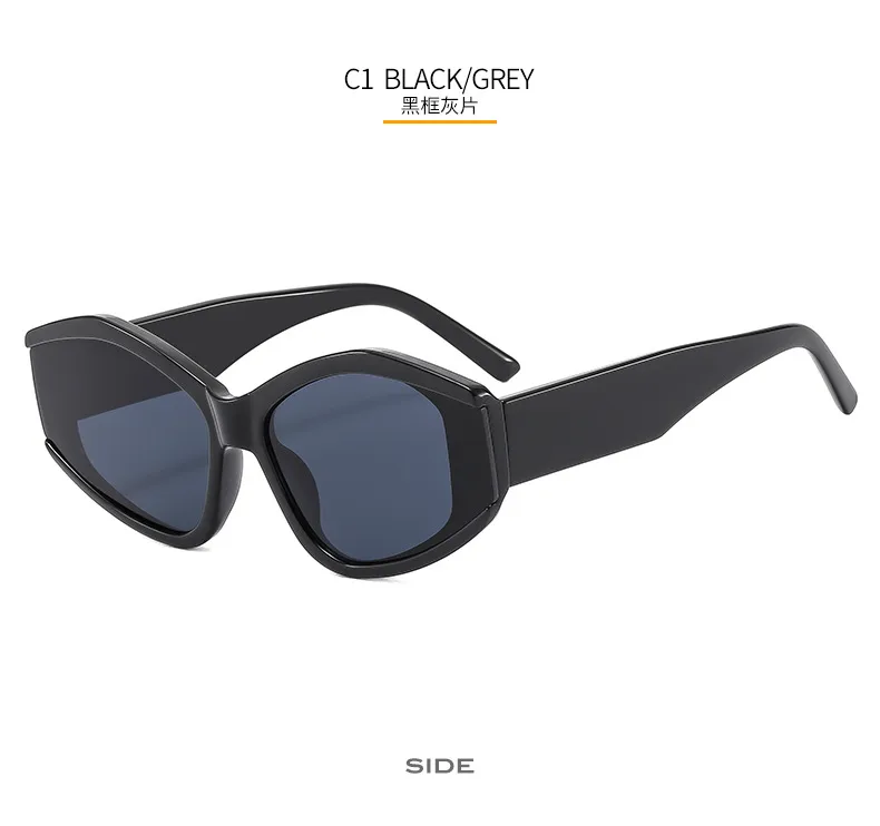 New Irregular  Color Matching Modern Sunglasses Fashion Design Women Sunglasses 5641 display picture 8