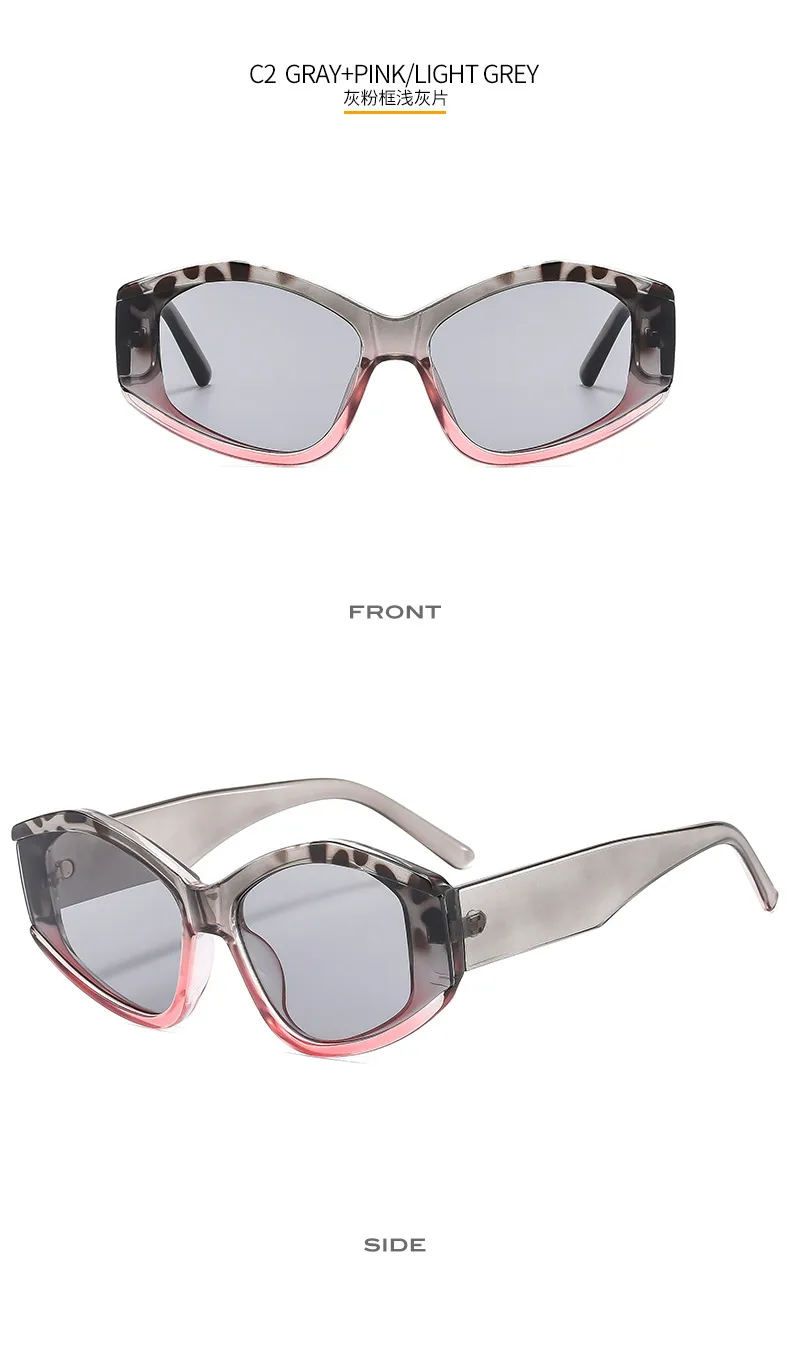 New Irregular  Color Matching Modern Sunglasses Fashion Design Women Sunglasses 5641 display picture 10