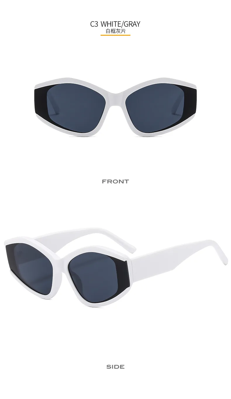 New Irregular  Color Matching Modern Sunglasses Fashion Design Women Sunglasses 5641 display picture 11