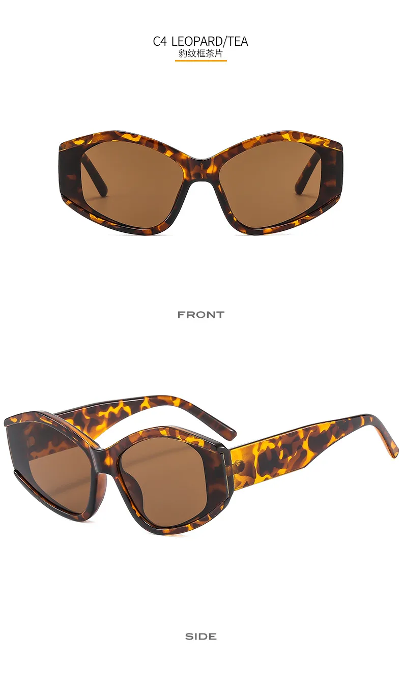 New Irregular  Color Matching Modern Sunglasses Fashion Design Women Sunglasses 5641 display picture 12