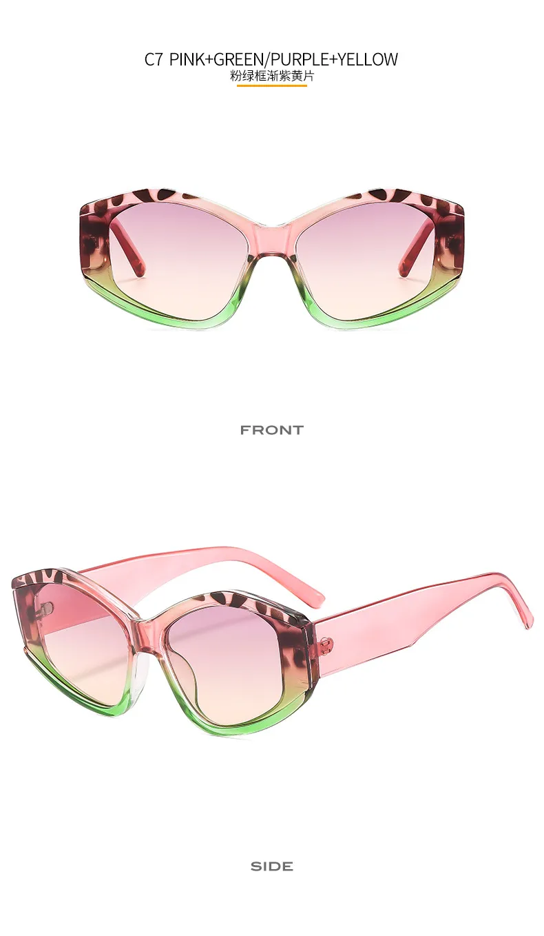 New Irregular  Color Matching Modern Sunglasses Fashion Design Women Sunglasses 5641 display picture 15