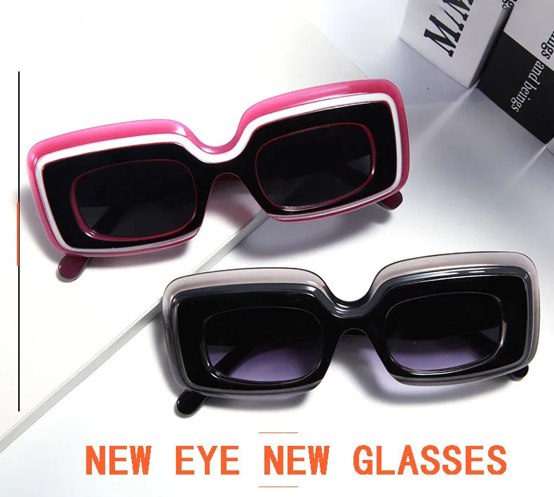 New  Fashion Sunglasses Men's And Women's  Large-frame Square Sunglasses Cool Tide High-value Glasses Frame M6216 display picture 1