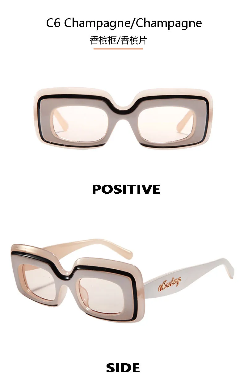 New  Fashion Sunglasses Men's And Women's  Large-frame Square Sunglasses Cool Tide High-value Glasses Frame M6216 display picture 13