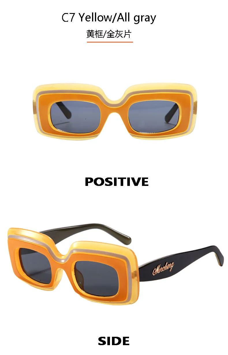 New  Fashion Sunglasses Men's And Women's  Large-frame Square Sunglasses Cool Tide High-value Glasses Frame M6216 display picture 14