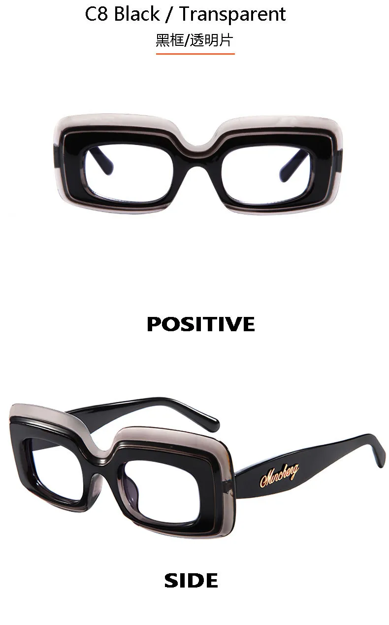 New  Fashion Sunglasses Men's And Women's  Large-frame Square Sunglasses Cool Tide High-value Glasses Frame M6216 display picture 15
