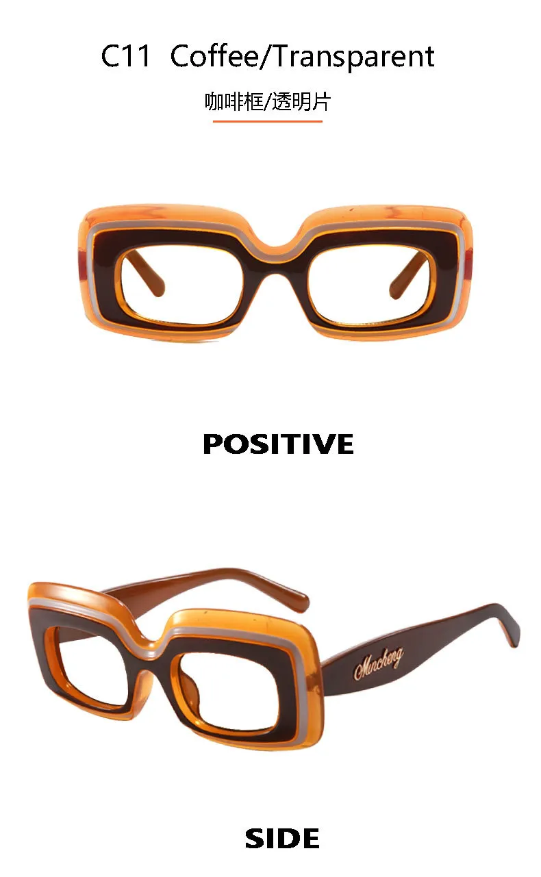 New  Fashion Sunglasses Men's And Women's  Large-frame Square Sunglasses Cool Tide High-value Glasses Frame M6216 display picture 18