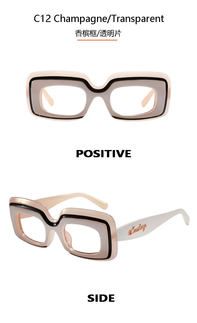 New  Fashion Sunglasses Men's And Women's  Large-frame Square Sunglasses Cool Tide High-value Glasses Frame M6216 display picture 19
