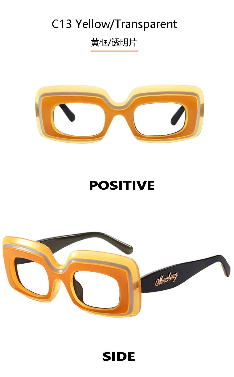New  Fashion Sunglasses Men's And Women's  Large-frame Square Sunglasses Cool Tide High-value Glasses Frame M6216 display picture 20