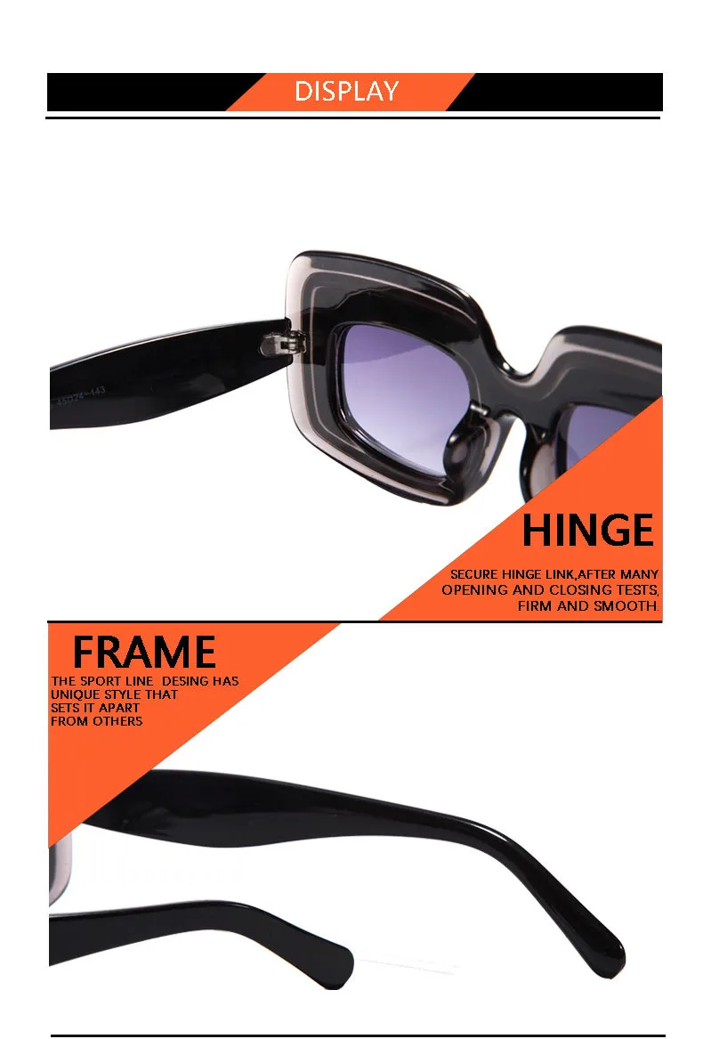 New  Fashion Sunglasses Men's And Women's  Large-frame Square Sunglasses Cool Tide High-value Glasses Frame M6216 display picture 21