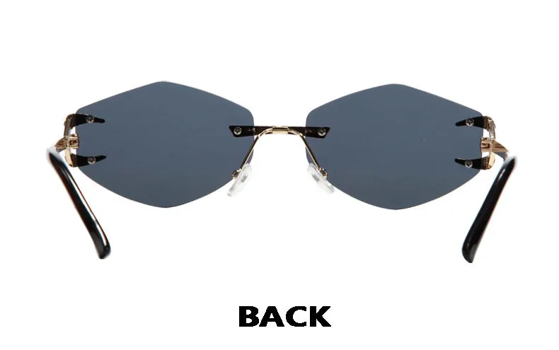 Personality New Frameless Diamond Sunglasses Internet Red With Metal Small Frame Glasses Fashion Sunglasses T22142 display picture 8