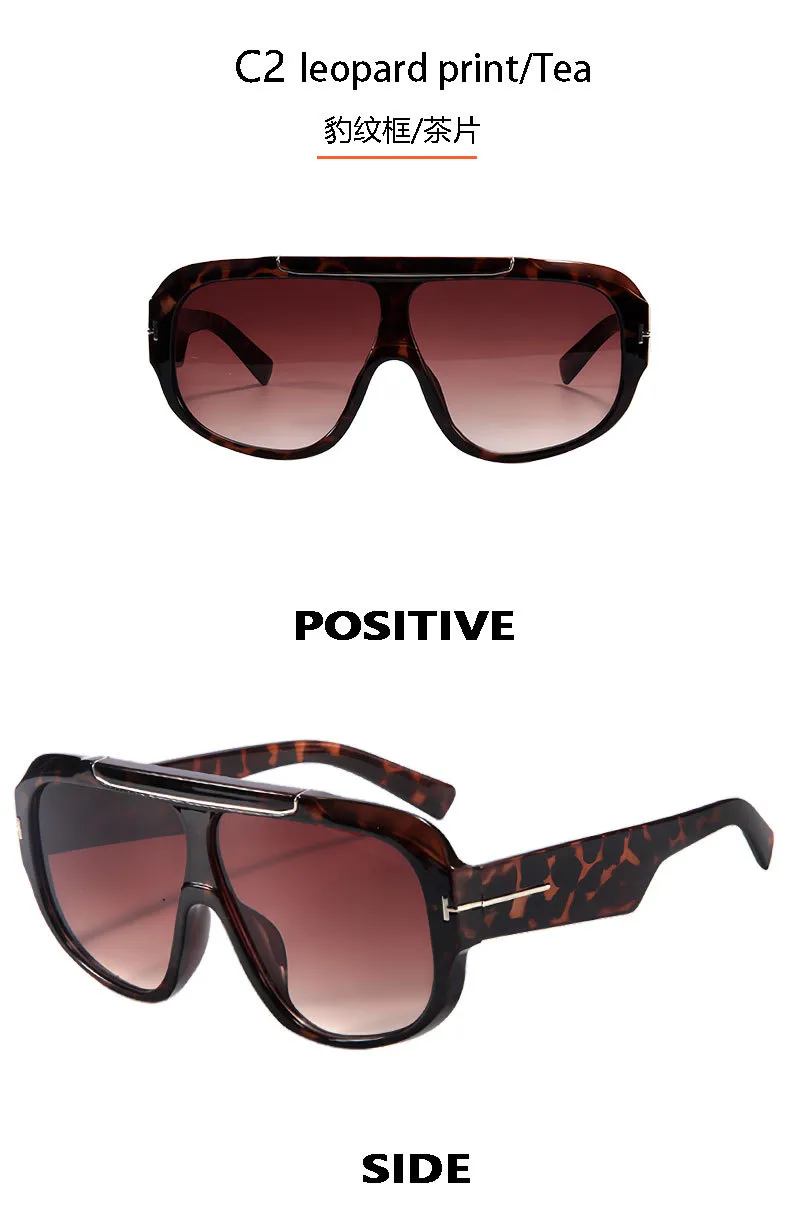 New  Trend Large Frame Goggles  Fashion Sunglasses Men's Anti-ultraviolet Sunglasses Women T22113 display picture 9
