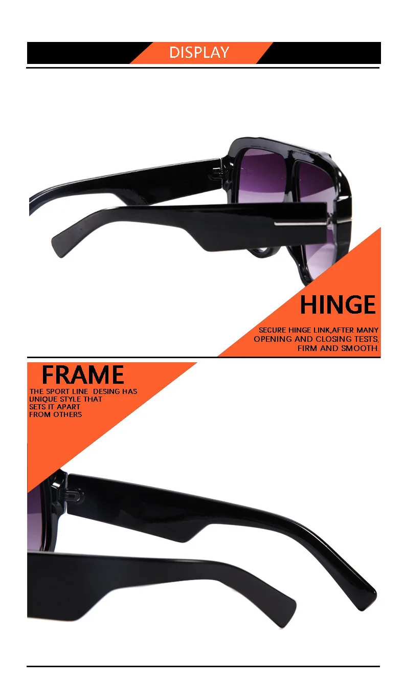 New  Trend Large Frame Goggles  Fashion Sunglasses Men's Anti-ultraviolet Sunglasses Women T22113 display picture 14