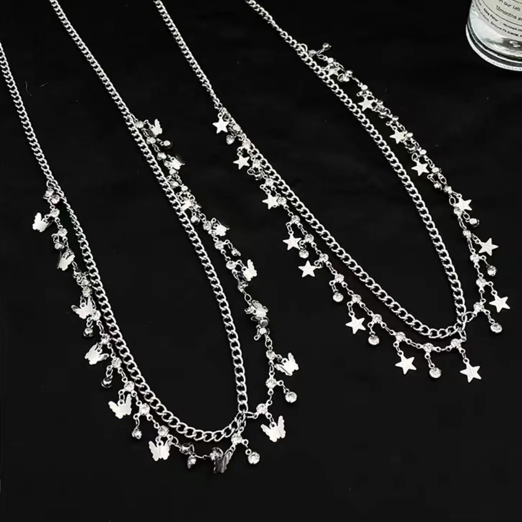 Jewelry Bikini Rhinestone Chain Waist Decoration Multi-layer Body Chain Star Rhinestone Tassel Waist Chain Women display picture 5